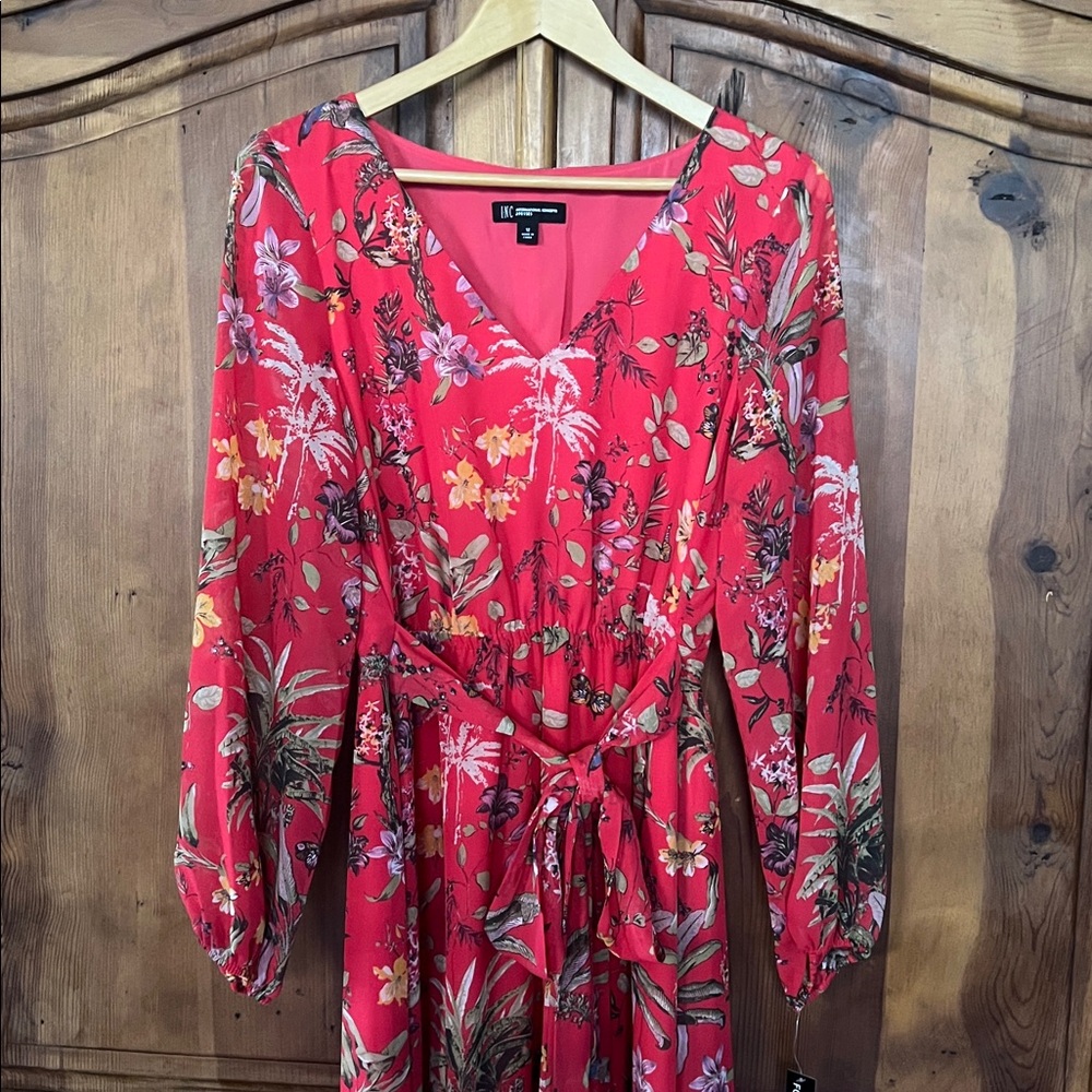 Red Floral Maxi Dress